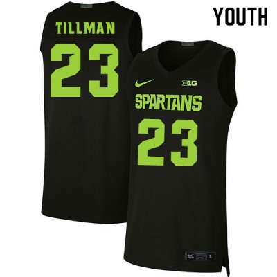 Youth Xavier Tillman Michigan State Spartans #23 Nike NCAA 2020 Black Authentic College Stitched Basketball Jersey ON50B82SY